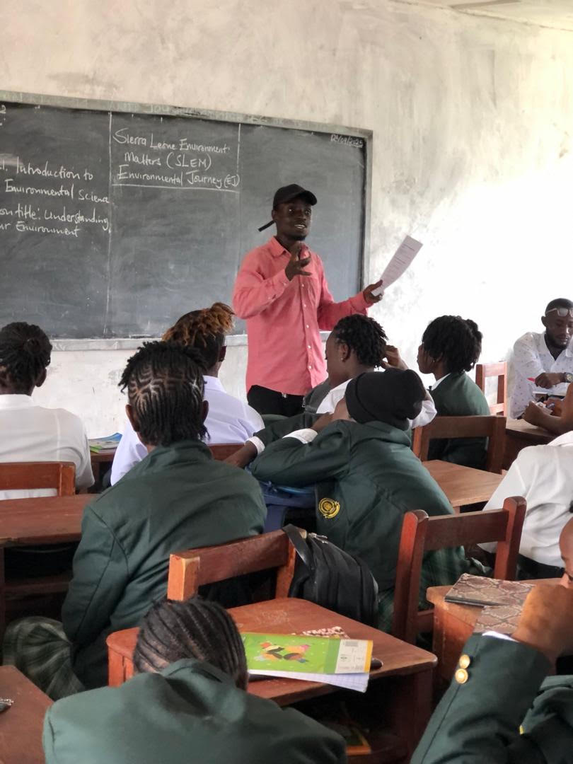 Students in environmental club activity